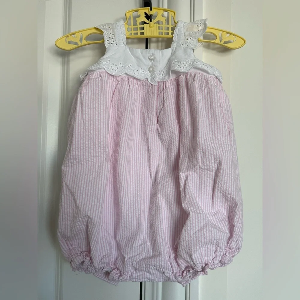 Baby Eyelet Seersucker Romper